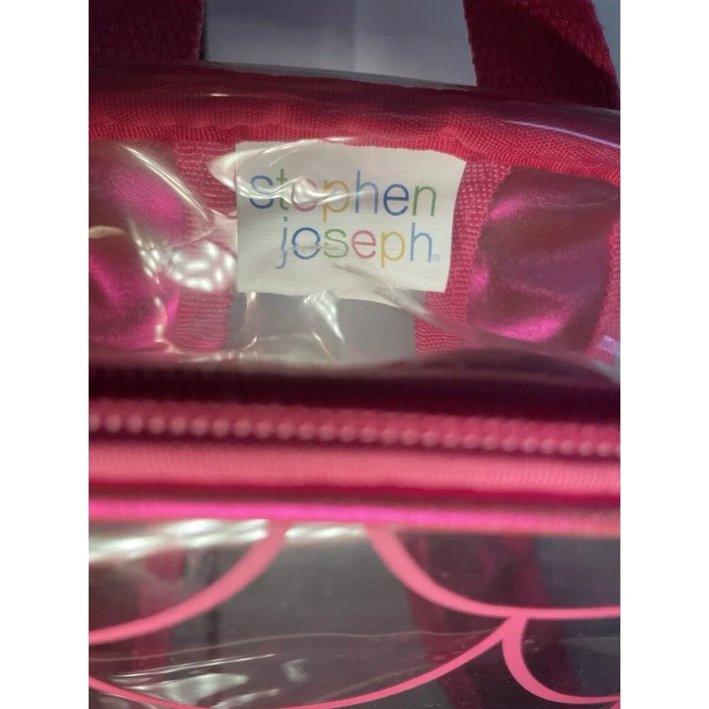 Stephen Joseph Clear Mermaid Backpack Girls School Book Bag Stadium Shinny NEW